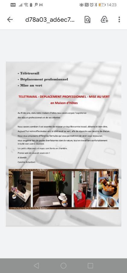 Maison D'Hote Les Notes Endormies Suite Le Refuge Walcourt Zewnętrze zdjęcie